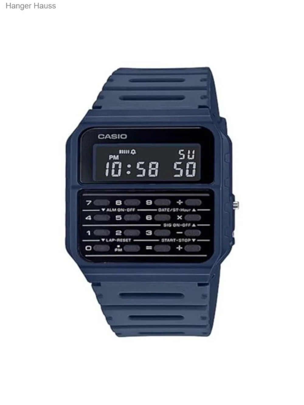 Casio Vintage Digital Calculator Watch Blue Resin Men's Quartz